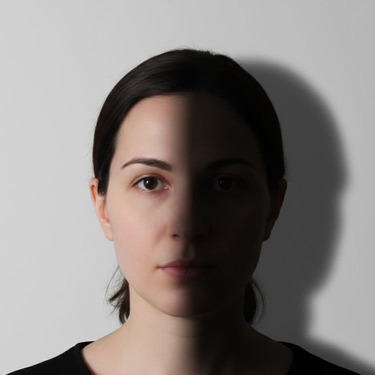 The background must be free of shadows, and lighting must not obscure the face.